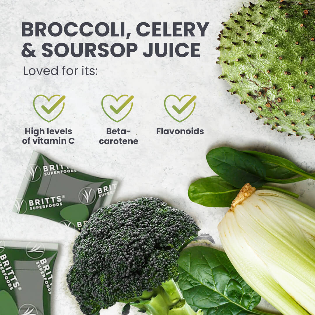 Broccoli-Celery*-Soursop Refresher